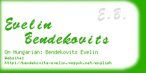 evelin bendekovits business card
